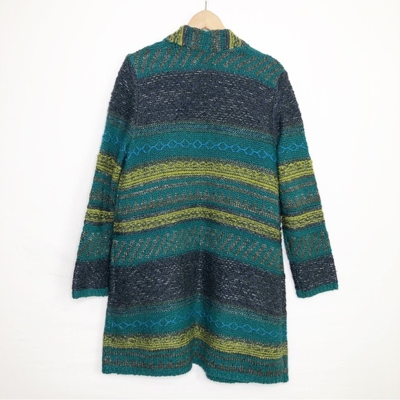 J Jill medium textured knit snap button closure, cardigan sweater coat - Picture 3 of 12